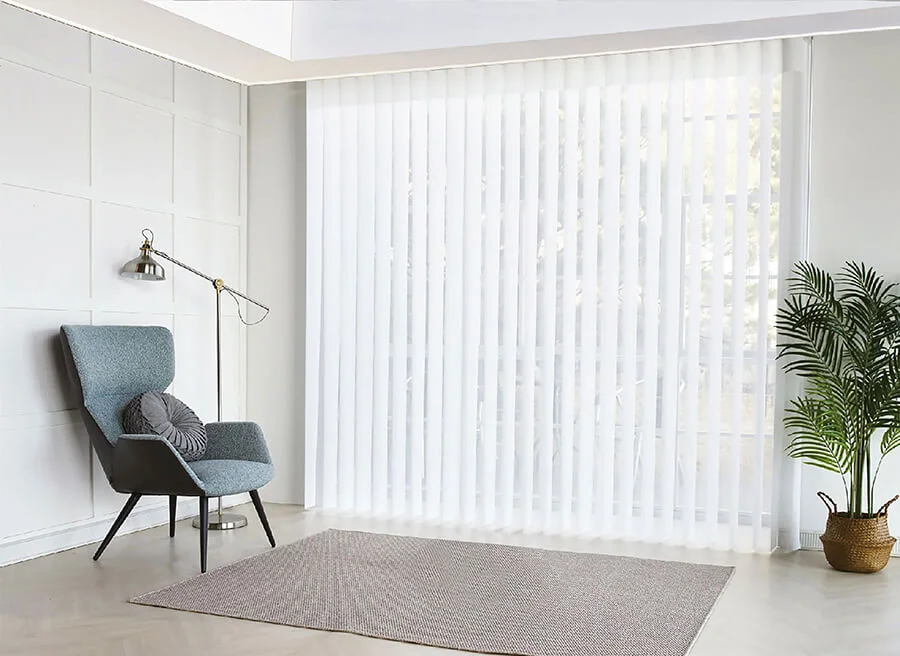 Cortinas Waves Aqua en tono White, referencia de ambiente